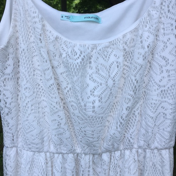 DONATED Maurices Cream Lace Maxi Dress - Picture 4 of 5